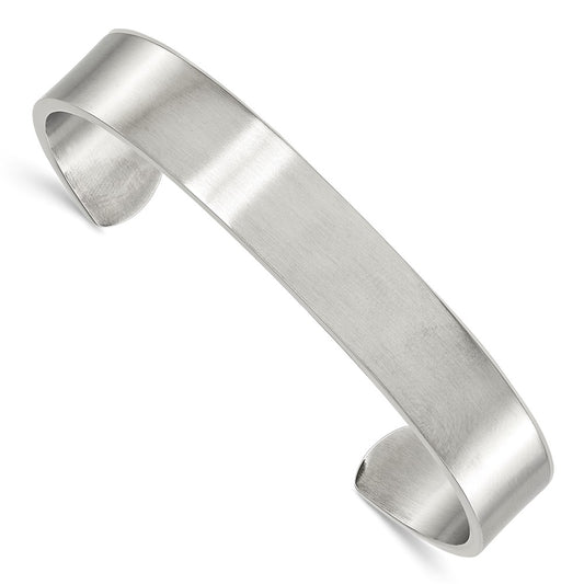 Chisel Stainless Steel Brushed 12mm Cuff Bangle SRB261