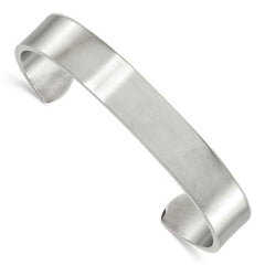 Chisel Stainless Steel Brushed 12mm Cuff Bangle SRB261