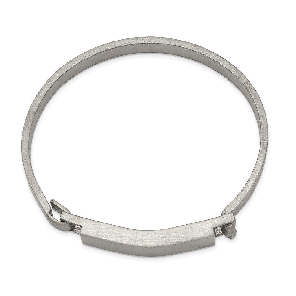 Chisel Stainless Steel Brushed 7.8mm ID Bangle SRB2635
