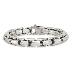 Chisel Stainless Steel Polished 8.5 inch Square Link Bracelet SRB2666-8.5