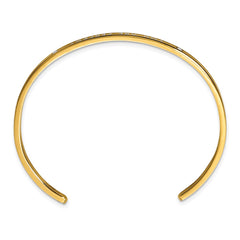 Chisel Stainless Steel Polished Rose IP-plated and Enameled with Crystal YOU ARE PERFECT Bangle SRB2684