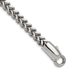 Chisel Stainless Steel Antiqued and Polished 8.5 inch Franco Link Bracelet SRB2767-8.5