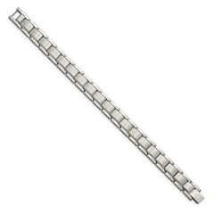 Chisel Stainless Steel Brushed and Polished 8.25 inch Link Bracelet SRB2777-8.25