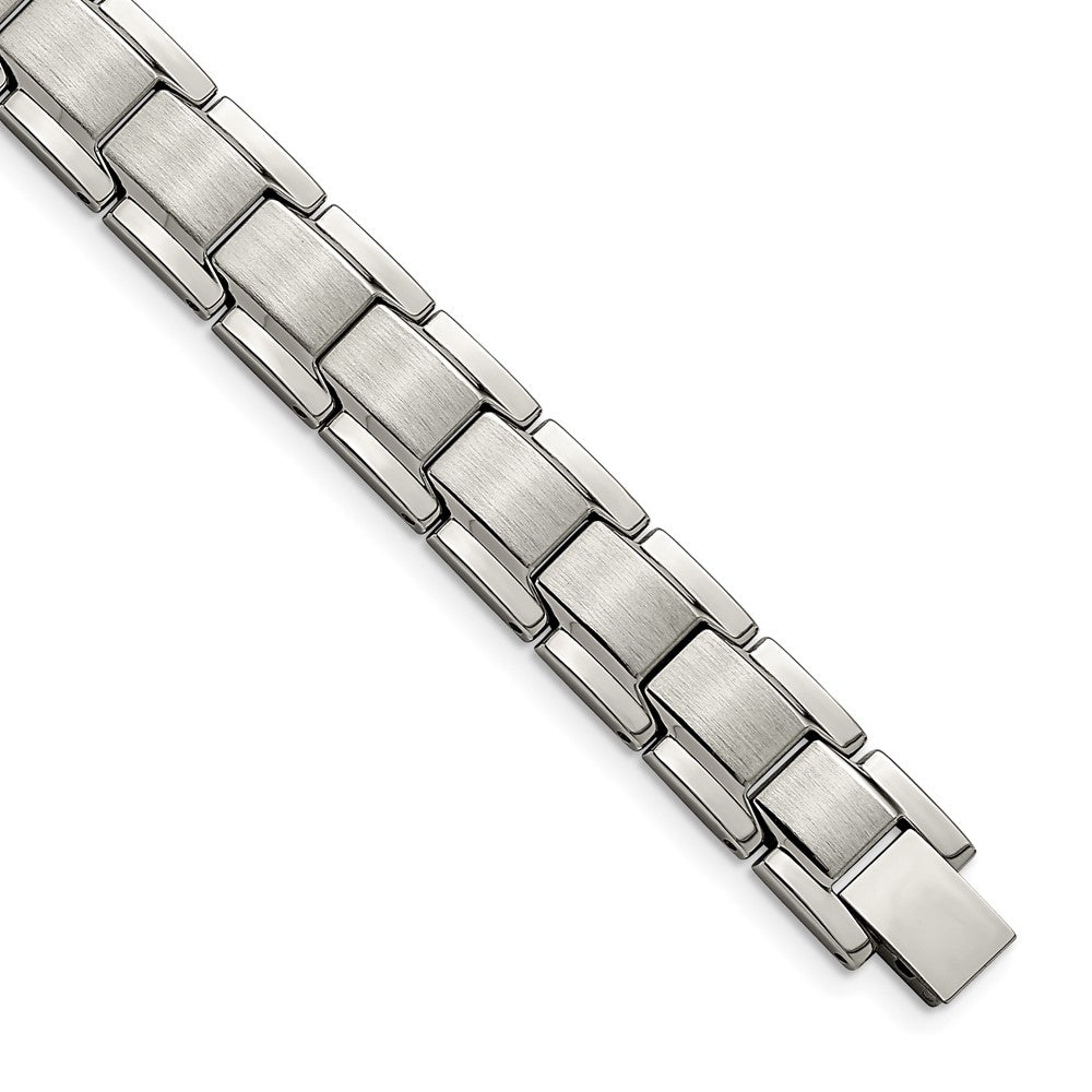 Chisel Stainless Steel Brushed and Polished 8.25 inch Link Bracelet SRB2777-8.25