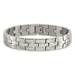 Chisel Stainless Steel Brushed and Polished 8.5 inch Link Bracelet SRB2778-8.5