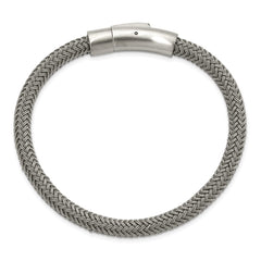 Chisel Stainless Steel Brushed and Polished Wire 8.25 inch Bracelet SRB2814-8.25