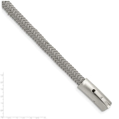 Chisel Stainless Steel Brushed and Polished Wire 8.25 inch Bracelet SRB2814-8.25