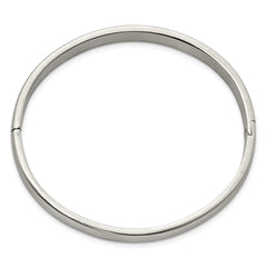 Chisel Stainless Steel Brushed and Polished 8mm Hinged Bangle SRB2840