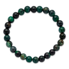 Chisel 8mm Aquatic Agate Beaded Stretch Bracelet SRB2855