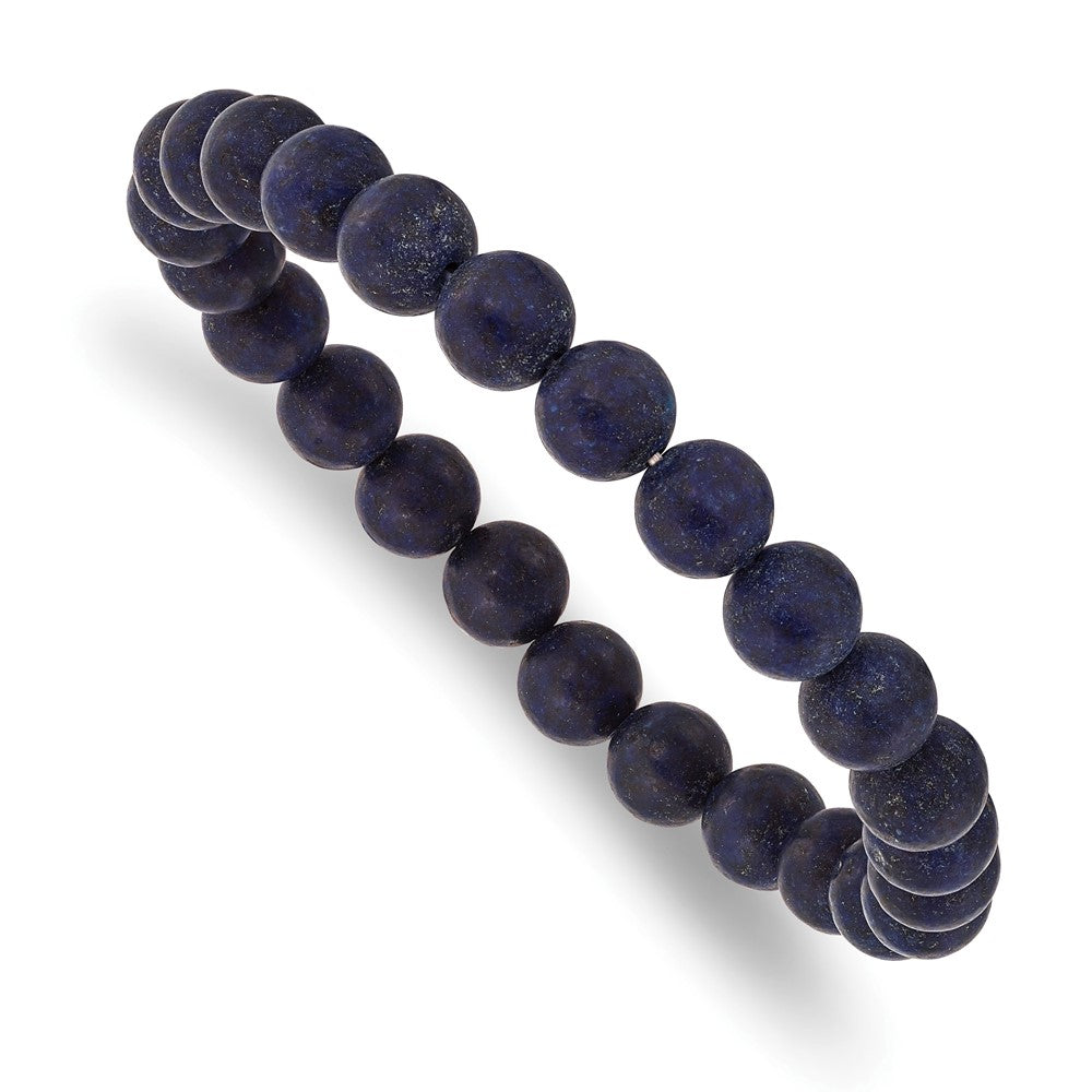 Chisel 8mm Lapis Agate Beaded Stretch Bracelet SRB2856
