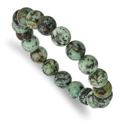 Chisel 10mm African Pine Agate Beaded Stretch Bracelet SRB2871