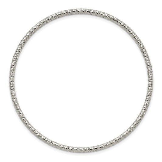 Chisel Stainless Steel Polished and Textured 2mm Slip on Bangle SRB2900