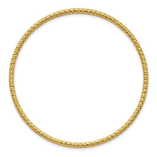 Chisel Stainless Steel Polished and Textured Yellow IP-plated 2mm Slip on Bangle SRB2901