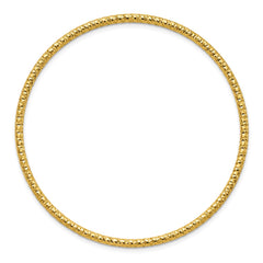 Chisel Stainless Steel Polished and Textured Yellow IP-plated 2mm Slip on Bangle SRB2901