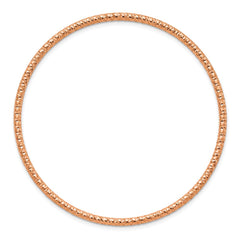 Chisel Stainless Steel Polished and Textured Rose IP-plated 2mm Slip on Bangle SRB2902