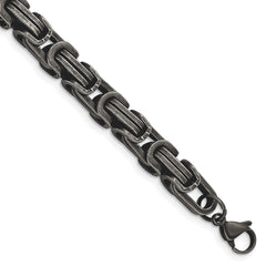 Chisel Stainless Steel Antiqued White Bronze Plated 8.5mm 8.5 inch Bracelet SRB2963-8.5