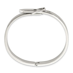 Chisel Stainless Steel Brushed and Polished Belt Hinged Bracelet SRB303