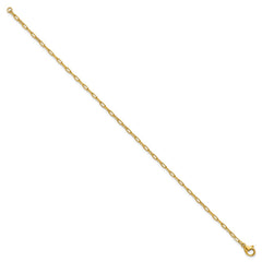 Chisel Stainless Steel Polished Yellow IP-plated Enlongated Open Paperclip Link 7.25 inch Chain Bracelet SRB3048-7.25