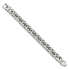 Chisel Stainless Steel Polished 8.25 inch Heavy Curb Link Bracelet SRB3067-8.25