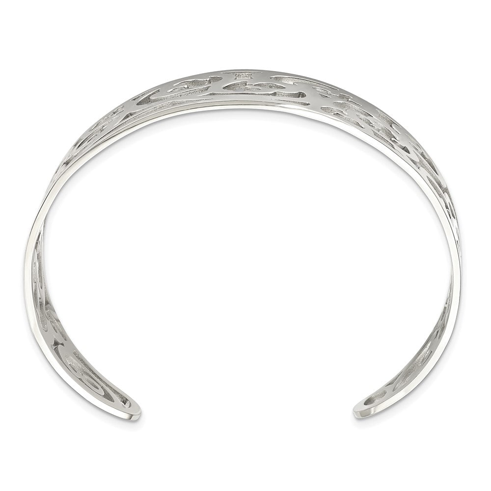 Chisel Stainless Steel Polished Fancy Cuff Bracelet SRB309