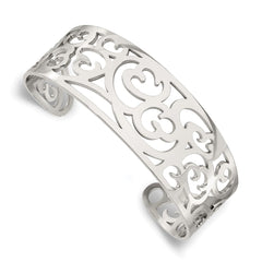 Chisel Stainless Steel Polished Fancy Cuff Bracelet SRB309