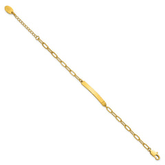 Chisel Stainless Steel Polished Yellow IP-plated Paperclip Link Chain 6.5 inch ID Bracelet with 1.25 inch Extension SRB3147-6.5