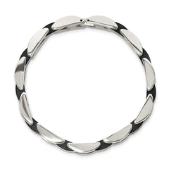 Chisel Stainless Steel Polished Black IP-plated 8.5 inch Bracelet SRB3156-8.5