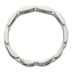 Chisel Stainless Steel Polished with .03ct Diamond and Onyx 8.25 inch Link Bracelet SRB3193-8.25