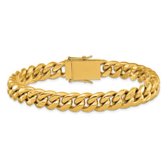 Chisel Stainless Steel Polished Yellow IP-plated with CZ 9.25 inch Curb Link Bracelet SRB3218-9.25