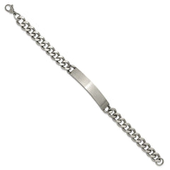 Chisel Stainless Steel Bushed and Polished Curb Link 8 inch ID Bracelet SRB3227-8