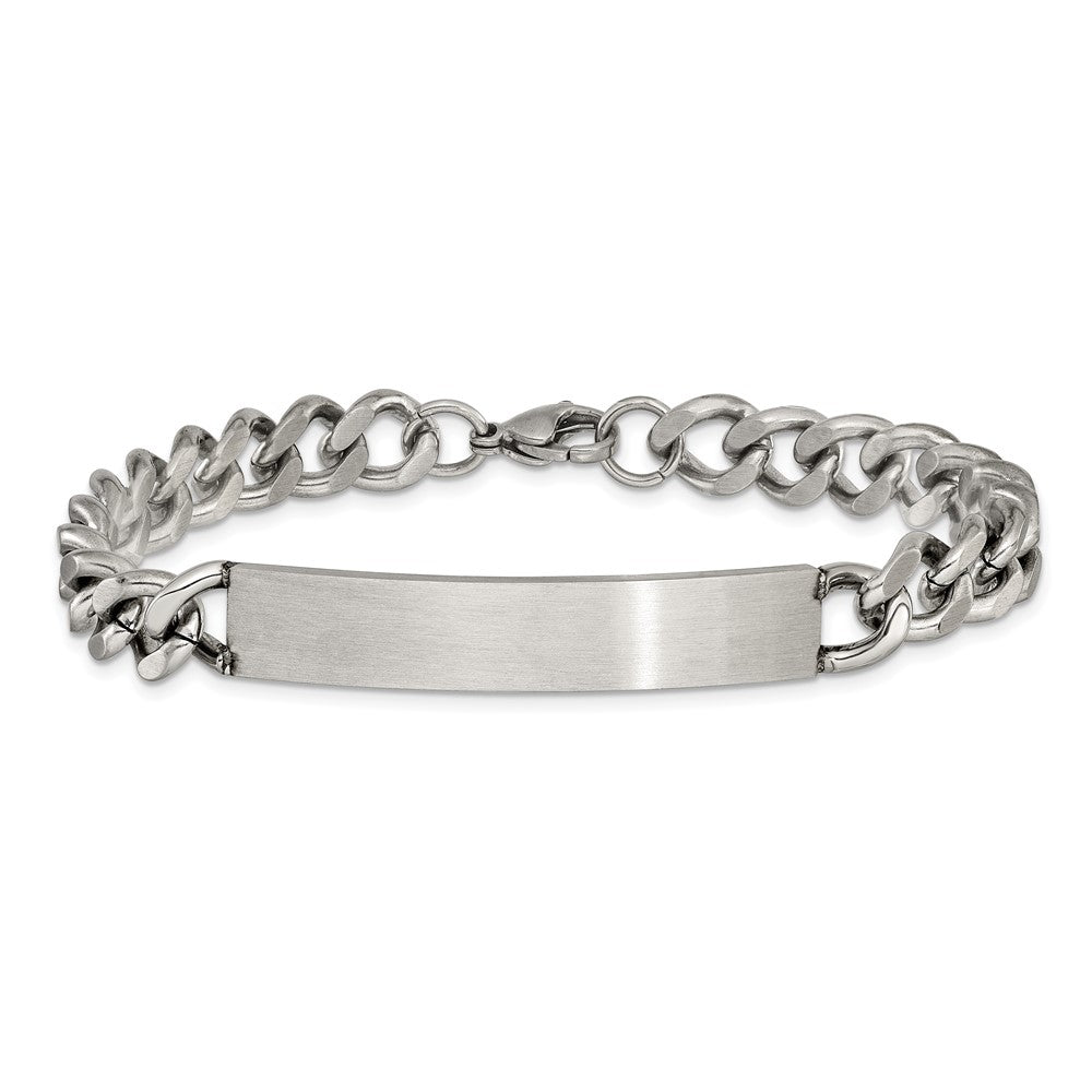 Chisel Stainless Steel Bushed and Polished Curb Link 8 inch ID Bracelet SRB3227-8
