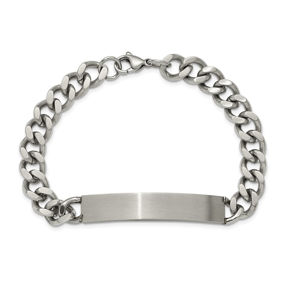 Chisel Stainless Steel Bushed and Polished Curb Link 8 inch ID Bracelet SRB3227-8