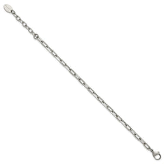 Chisel Stainless Steel Polished 6.5 inch Plus a 1.5 inch Extension Paperclip Chain Link Bracelet SRB3247-6.5