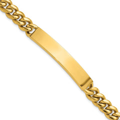 Chisel Stainless Steel Polished Yellow IP-plated Curb Link 8mm 8.5 inch ID Bracelet SRB3286-8.5