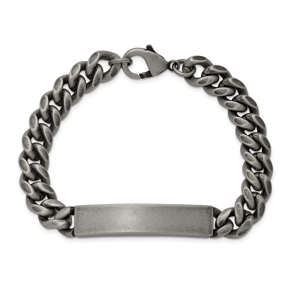 Chisel Stainless Steel Antiqued and Brushed 10mm 8.5 inch ID Bracelet SRB3288-8.5