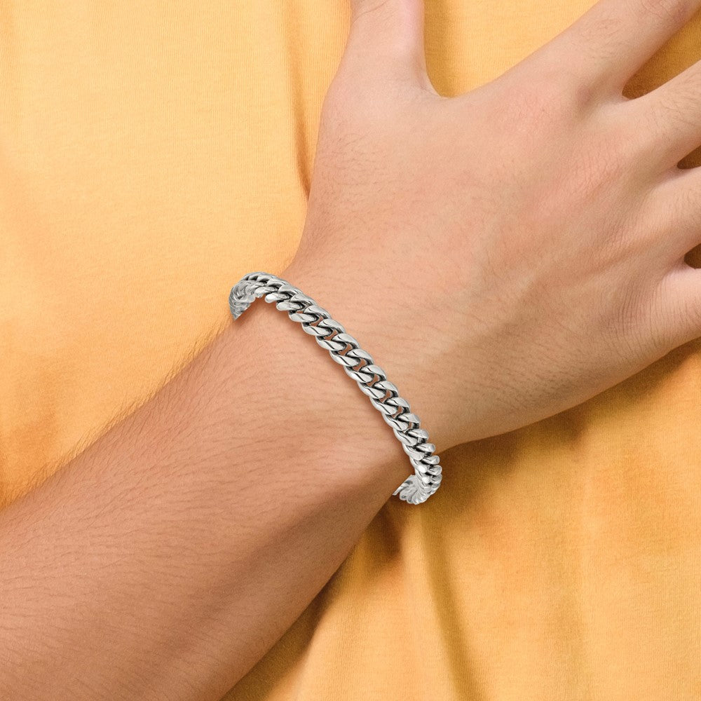 Chisel Stainless Steel Polished 8mm 8 inch Link Bracelet SRB3290-8
