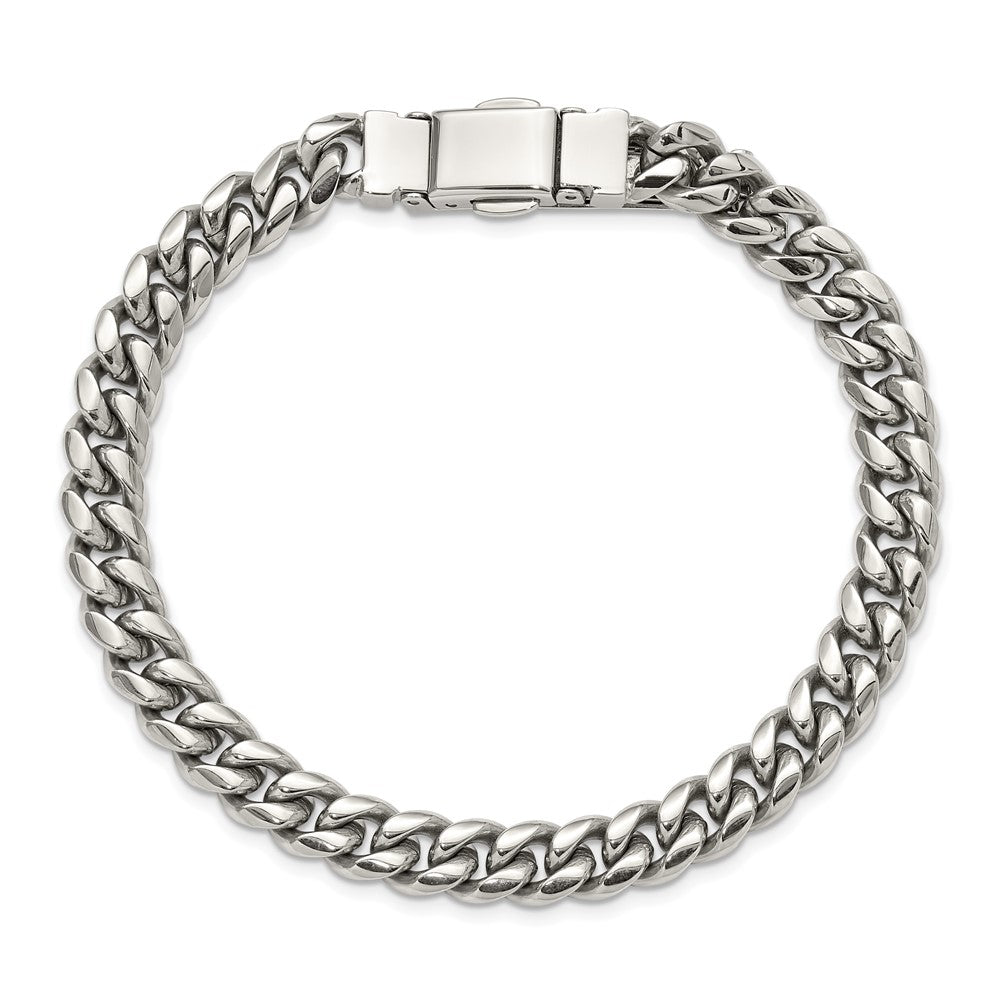 Chisel Stainless Steel Polished 8mm 8 inch Link Bracelet SRB3290-8