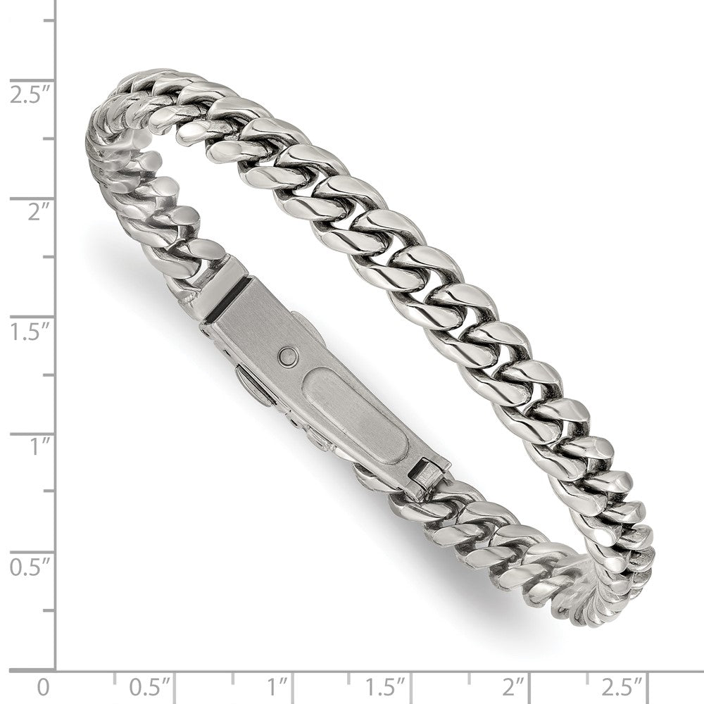 Chisel Stainless Steel Polished 8mm 8 inch Link Bracelet SRB3290-8