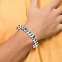 Chisel Stainless Steel Polished 12mm 8.25 inch Link Bracelet SRB3292-8.25