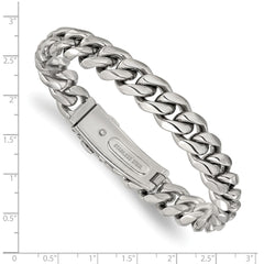 Chisel Stainless Steel Polished 12mm 8.25 inch Link Bracelet SRB3292-8.25