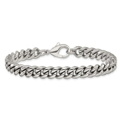 Chisel Stainless Steel Polished 8mm 8.5 inch Curb Link Bracelet SRB3306-8.5