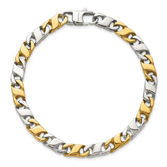 Chisel Stainless Steel Polished Yellow IP-plated 6mm 8.5 inch Infinity Link Bracelet SRB3308-8.5