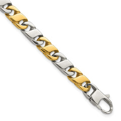Chisel Stainless Steel Polished Yellow IP-plated 6mm 8.5 inch Infinity Link Bracelet SRB3308-8.5