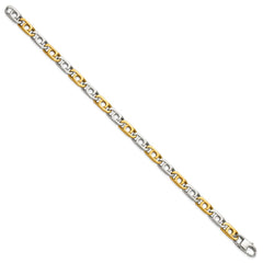 Chisel Stainless Steel Polished Yellow IP-plated 6mm 8.5 inch Anchor Chain Bracelet SRB3312-8.5