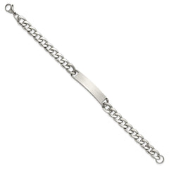Chisel Stainless Steel Polished Curb Link 7.75 inch ID Bracelet SRB3327-8