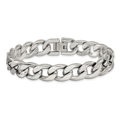 Chisel Stainless Steel Polished 8 inch Curb Link Bracelet SRB3328-8