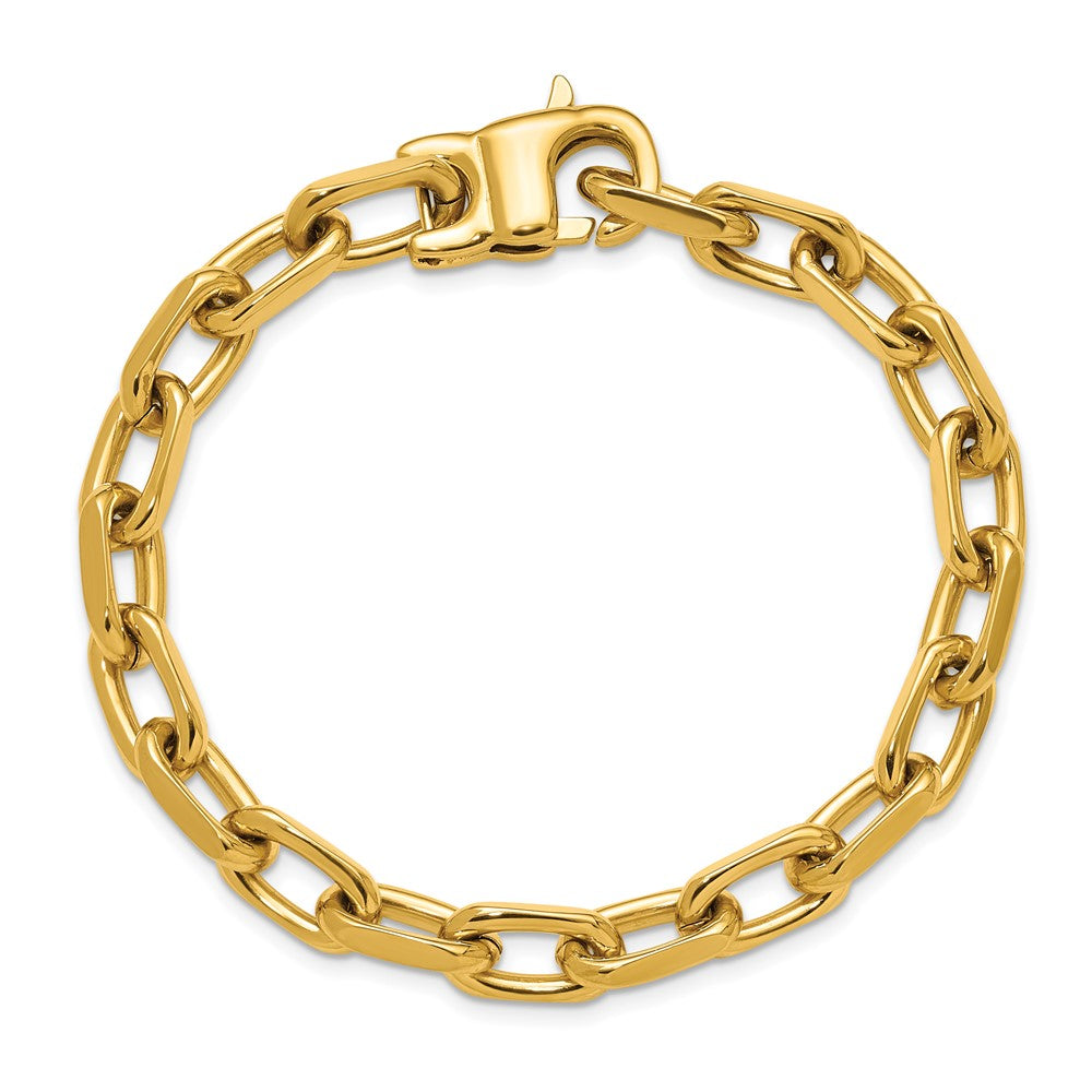 Chisel Stainless Steel Polished Yellow IP-plated 7mm 7.75 inch Open Link Bracelet SRB3360-7.75