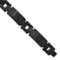 Chisel Stainless Steel Brushed Black IP-plated 8.25 inch ID Bracelet SRB3383-8.25