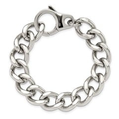 Chisel Stainless Steel Polished 8.5 inch Large Curb Link Bracelet SRB514-8.5
