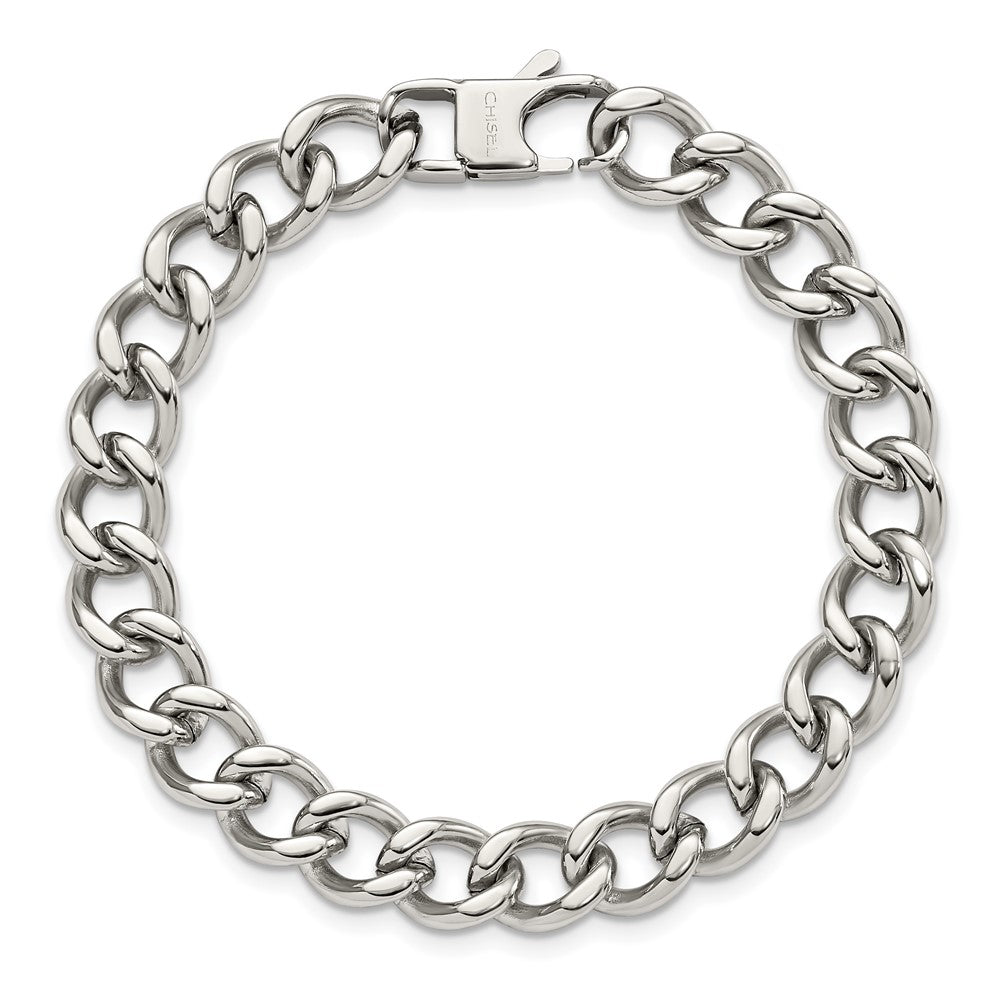 Chisel Stainless Steel Polished 8.5 inch Curb Bracelet SRB519-8.5